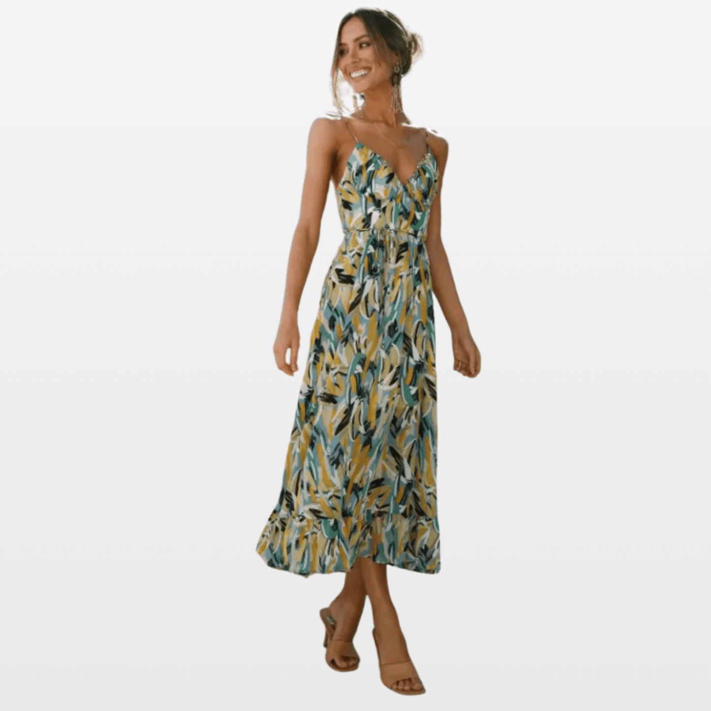 Women's Off Shoulder Boho Sling Dress - Mitchic