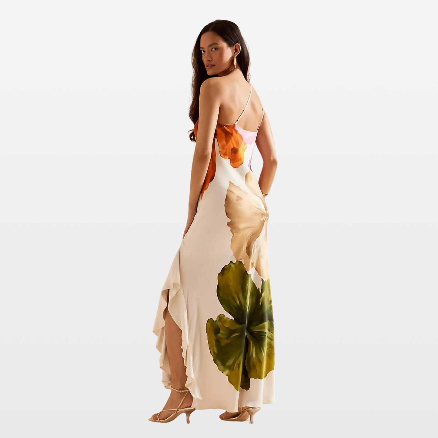 Lucinda One-Shoulder Maxi Slip Dress