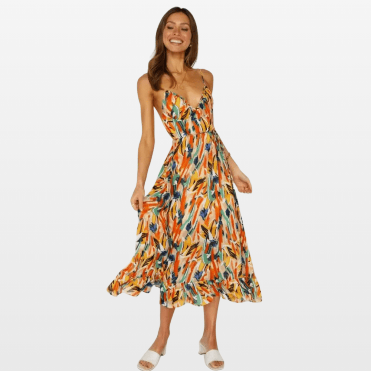 Women's Off Shoulder Boho Sling Dress - Mitchic