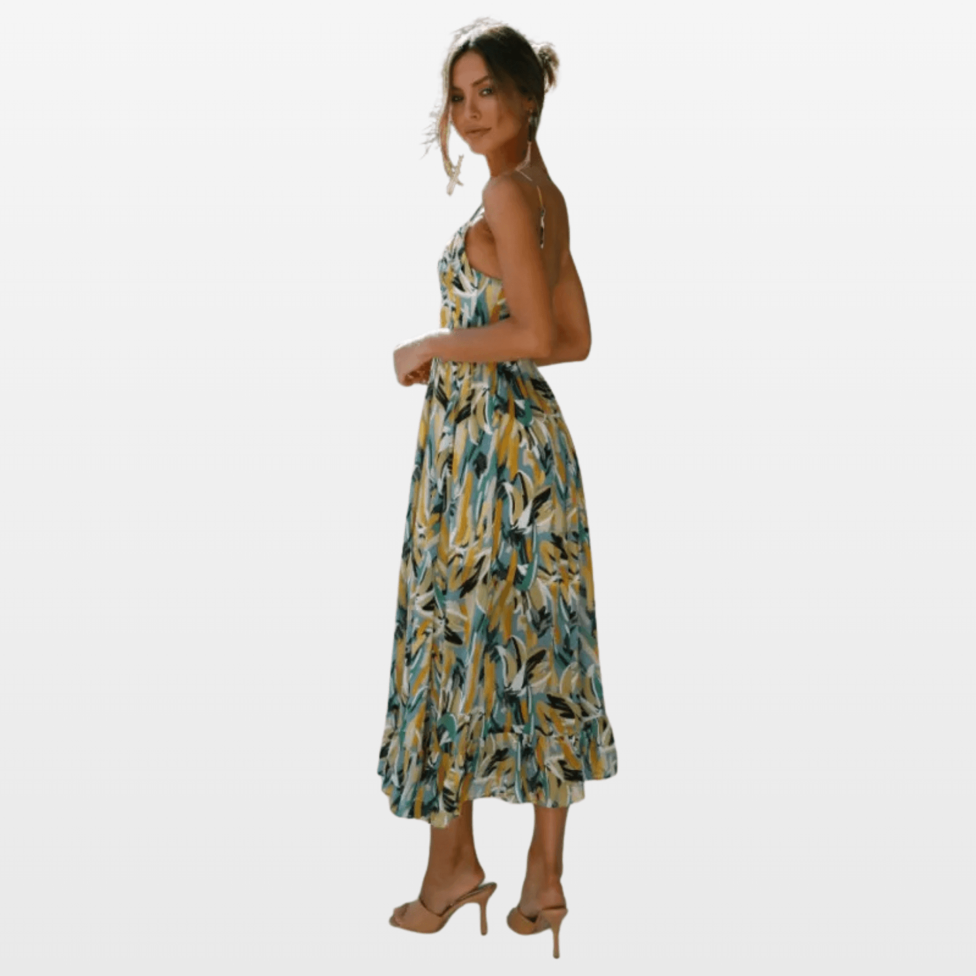 Women's Off Shoulder Boho Sling Dress - Mitchic