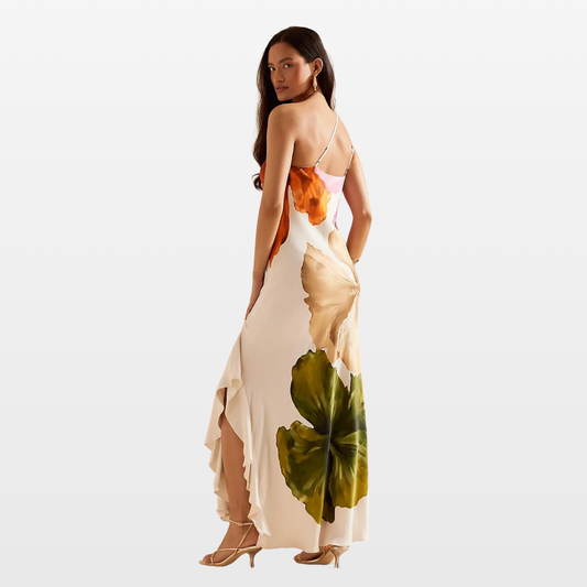Lucinda One-Shoulder Maxi Slip Dress