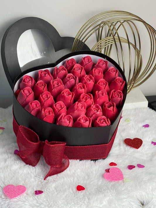 Scarlet Passion – Wax Tulip Heart